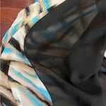 Larry Levine Signature by  Black mocha and aqua wrap and tank combo top size 2X Photo 3