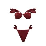 Andrea Iyamah  Mulan Bikini Set Wine Color – Size XS NWT Photo 3