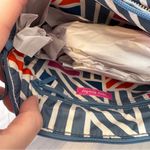 Vera Bradley  Blue Aztec Print Quilted Canvas Crossbody Handbag Purse Shoulder Photo 8