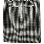 Eddie Bauer NEW Eddie Baeur Ivory Black Check Wool Blend Holiday Skirt Cozy Capsule Chic 6 Photo 6