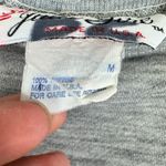 Julie Girl Vintage Gray Red Striped Light Crew Neck Sweatshirt Made in USA Sz M Size M Photo 3