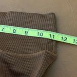 Good American Shine Seamless Leggings Ribbed Brown Size 1/2 Small Medium Ankle Photo 6