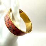 Lilly Pulitzer coral and gold tone nautical pattern bangle bracelet Photo 2