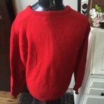 Jantzen  vintage L cherry red v-neck pullover sweater Photo 1