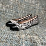 French Sole FS/NY Irina Leather Ballet Flat in Black Acadia Gray Size 10 Photo 1