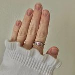 Pink Heart Promise Ring Silver Girly “Constanta” Elegant Coquette Blush Jewelry Photo 1