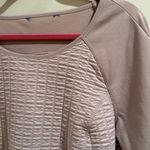 Vera Wang Women's Long Sleeve Textured Top - Pink Champagne High Low Photo 1