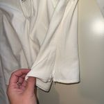 Abercrombie & Fitch White Long Sleeve with Tie Neck Photo 2