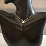 Sterling Silver White Pearl Diamond Signed CP 925 Pendant Necklace NWOT Photo 2