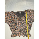 American Eagle Tops Floral Lace up Blouse Office Siren Cottagecore SIZE XS Photo 3