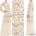 Mac Duggal  35111 Womens Ivory Embroidered Blouson Sleeve Boho Gown Dress Photo 1
