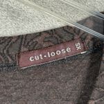 Cut Loose Dress Brown Floral Print 3/4 Sleeve Jersey Knit Office Casual Dress XS Photo 6