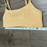 Athleta  Scoop Jacquard Swim Bikini Top Yellow White‎ Print Size Small Photo 4