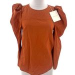 NWT Anna Cate Karah Top Auburn Puff sleeve blouse Sz XS Orange Photo 0
