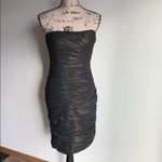Badgley Mischka Silk Brown Bronze Cocktail Dress Size 6 Photo 2