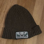 None Double Shovel Olive Knit Beanie Photo 0
