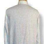 Vintage Linda Allard Ellen Tracy White Linen Tunic Button Photo 6
