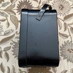 Vintage Hat Box Train Case Suitcase Luggage Carry On Black Floral w/Key Photo 6