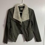 Marrakech Olive Green Moto Style Jacket with Sherpa Lining Size XS Photo 0