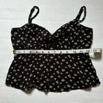 American Eagle  XS Black Floral Babydoll Top w/ Adjustable Straps Photo 4