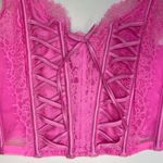 Victoria's Secret Dream Angels Pink Lace Unlined Non Wired Corset Bra Top Size S Photo 4