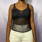 Guess Vtg black lace tank top Women's S Photo 1