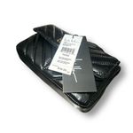 Nicole Miller  NWT Black Quilted Crossbody Bag Chevron Gold Chain Strap Purse Photo 8