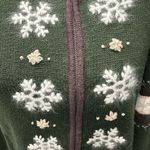 Guide Series Guide Series Winter Christmas Angora Blend Cardigan Zip Up Sweater Size M Snow Photo 5