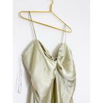 ZARA NWT Satin Sweetheart Midi Dress Size XL Pistachio Green Cocktail Wedding Photo 7