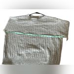 Pink Rose  Medium light‎ gray long sleeve cropped crewneck sweater Photo 4