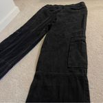 Forever 21 Premium Denim Black High-Rise Cargo wide leg Jeans Size Large Photo 12