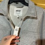 Aerie  Pocket Detail Gray Shacket Photo 4