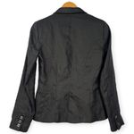 ZARA  | M | Linen One Button Pleating Detail Lightweight Black  Jacket Photo 2