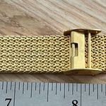 Geneva Electra Diamond Ladies Watch Gold Tone Weave Bracelet Gold Square Dial Photo 12