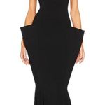 Norma Kamali NWT Strapless Wing Fishtail Gown in Black Size Small Photo 0