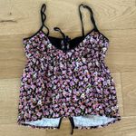 LPA  - Fiorella Floral Tie Top in Black and Pink Photo 2