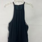 ZARA High Neck Sleeveless Black Maxi Lace Dress Size Medium Photo 3