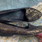 Pacific&Co G.H. BASS & . size 8M black/gold flat-heel loafers textile uppers bal. synth. Photo 0