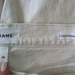 frame denim Frame Le Sylvie Slender Straight Fray Split Hem Jeans Ivory Off White Photo 8
