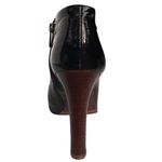 Tory Burch Josie Black Patent Leather Ankle Boots Booties 110 MM Heel 8 M Medium Photo 3