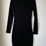 Princess Polly  Lioness Black Don't Blame Me Long Sleeve Side Slit Dress S Photo 4