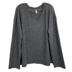 Revolve Flora Nikrooz Soft Fleece Lounge Pajama Top Pullover 2X Gray Long Sleeves V-Neck Photo 0