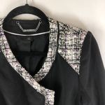 White House | Black Market Womens Jacket Tweed Detail Asymmetric Black Gray 8 Photo 1