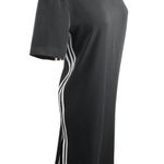Adidas 3 Stripes Women's Black Short Sleeve Crew Neck Midi Shift Dress Size S Photo 1