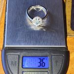 Genuine Aquamarine Blue Diamond Sterling Silver Ring Size 8.75 Photo 8