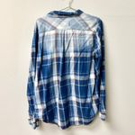 Current/Elliott  Plaid Long Sleeve Button-Down Boyfriend Shirt Blue Women's 3 / L Photo 4