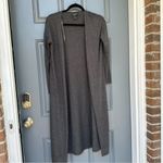 See You Monday  women’s open front long light Gray cardigan size small Photo 2