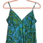 Gap Vintage Tiered Babydoll Floral Dress Size 12 Blue Green Ruffle Fairy Y2K Photo 2