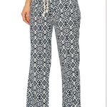 Cali 1850 Pants Size Medium Navy White Drawstring Wide Leg Linen Blend Photo 11