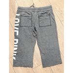 PINK - Victoria's Secret  Love Pink Gray Sweat Pants Crop Capri Womens L Large Photo 2
